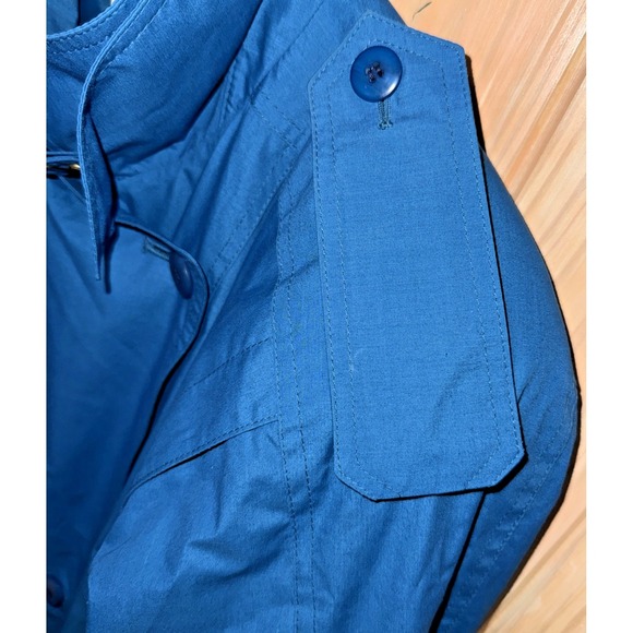 Vintage LONDON FOG Trench Coat Turquoise Blue Women's 16 Reg Belted USA - Picture 3 of 16